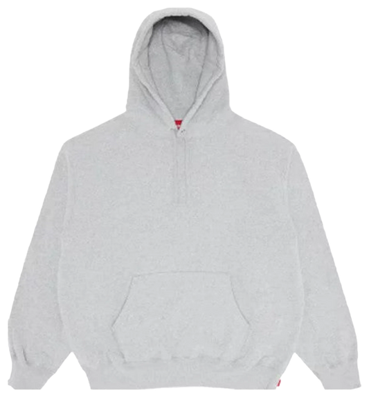 Supreme Satin Logo Hoodie Grey