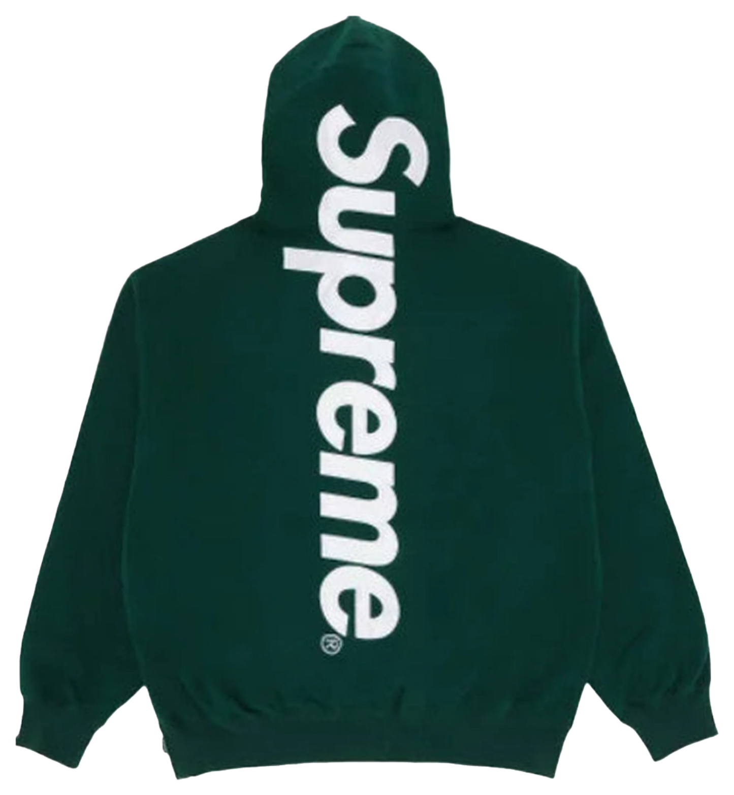 Supreme Satin Logo Hoodie Green