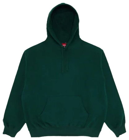 Supreme Satin Logo Hoodie Green