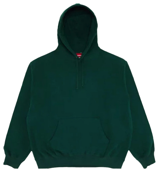 Supreme Satin Logo Hoodie Green