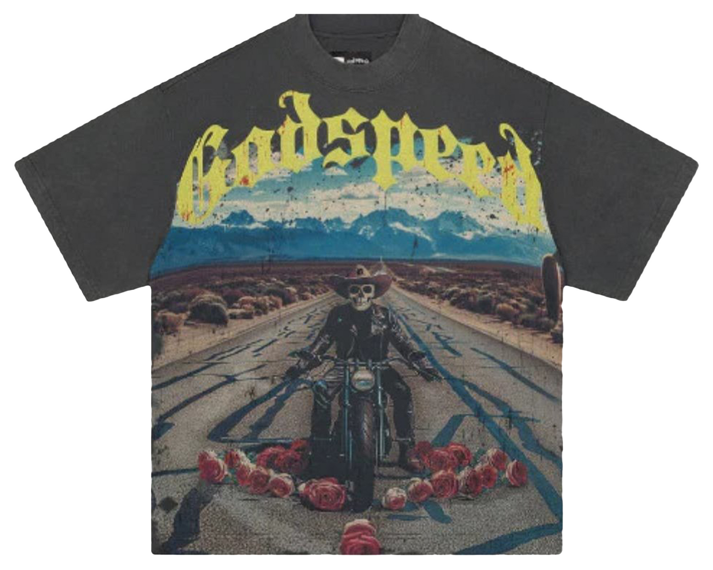 GodSpeed Long Lonely Road T-shirt (Grey Wash)