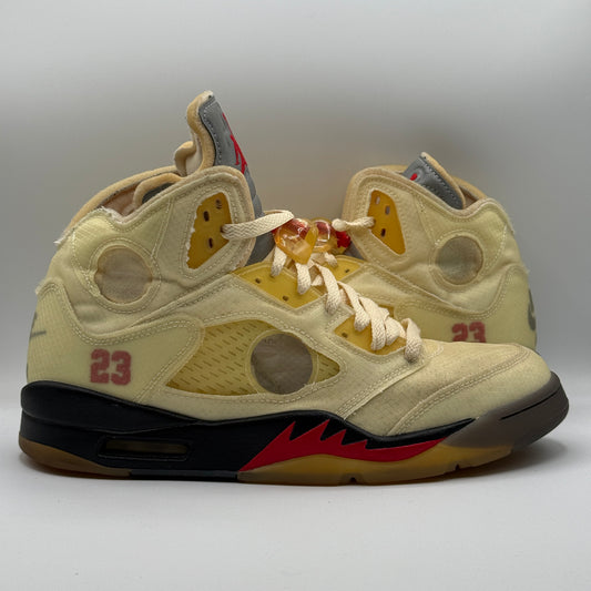 (USED) Off White Jordan 5 Sail Size 10