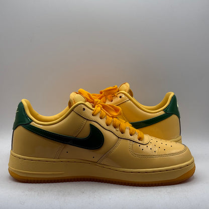 (Used) Nike Air Force 1 Low Patent Leather Topaz Gold Pine Green Size 8.5