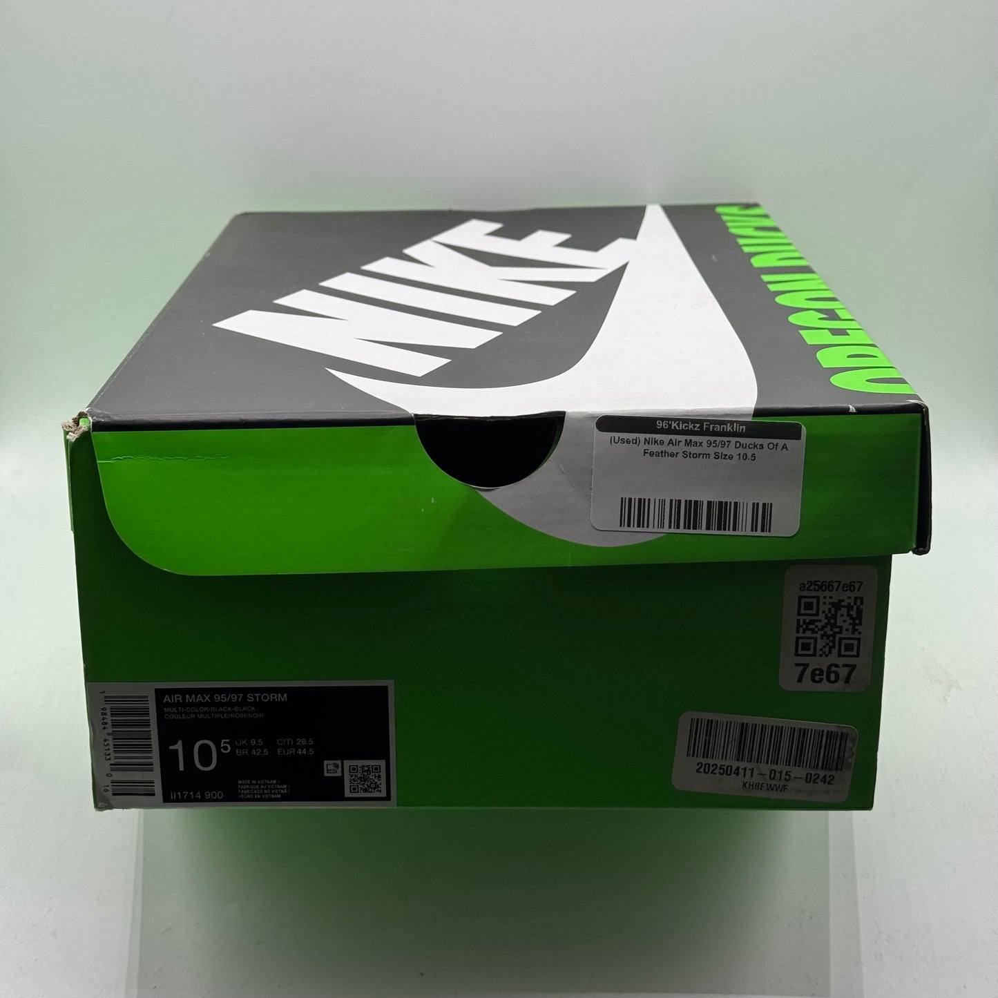 (Used) Nike Air Max 95/97 Ducks Of A Feather Storm Size 10.5