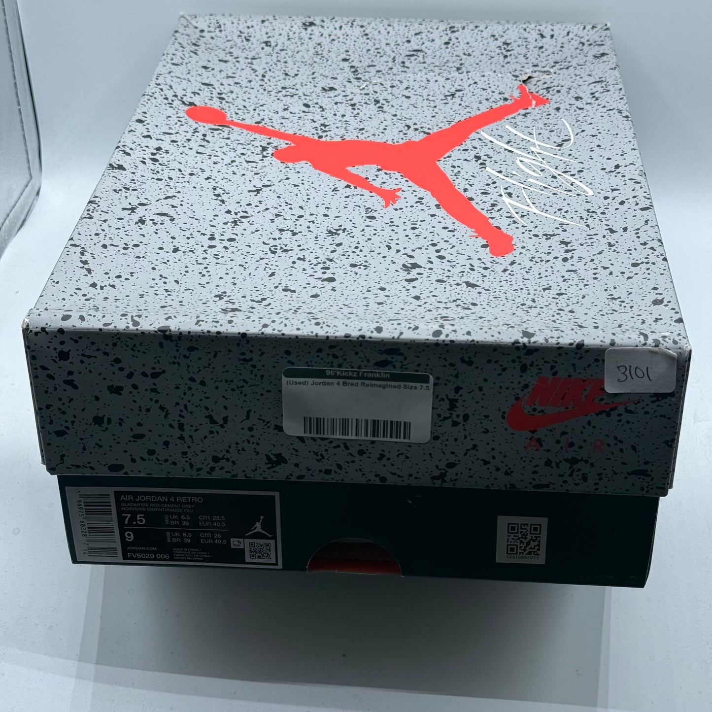 (Used) Jordan 4 Bred Reimagined Size 7.5