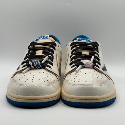 (USED) Jordan 1 Low OG SP Fragment x Travis Scott Sail Military Blue Size 13