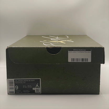 (USED) Jordan 4 Craft Medium Olive Size 9