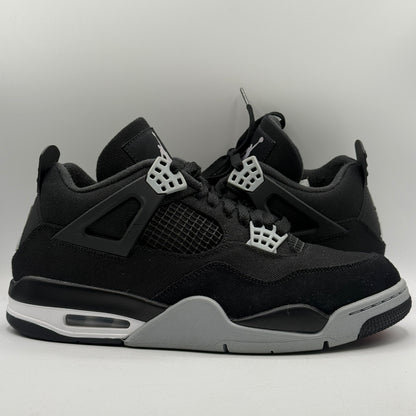 (USED) Jordan 4 Black Canvas Size 10
