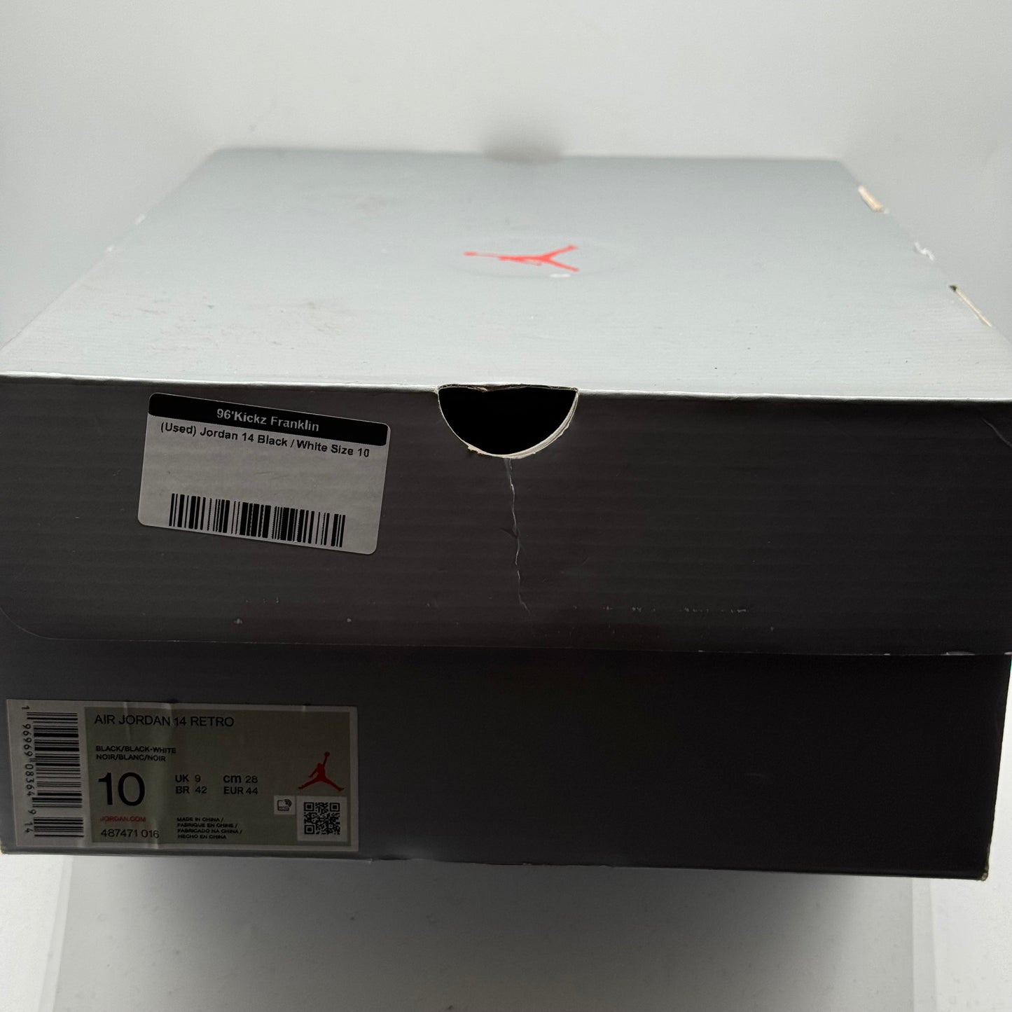 (Used) Jordan 14 Black / White Size 10