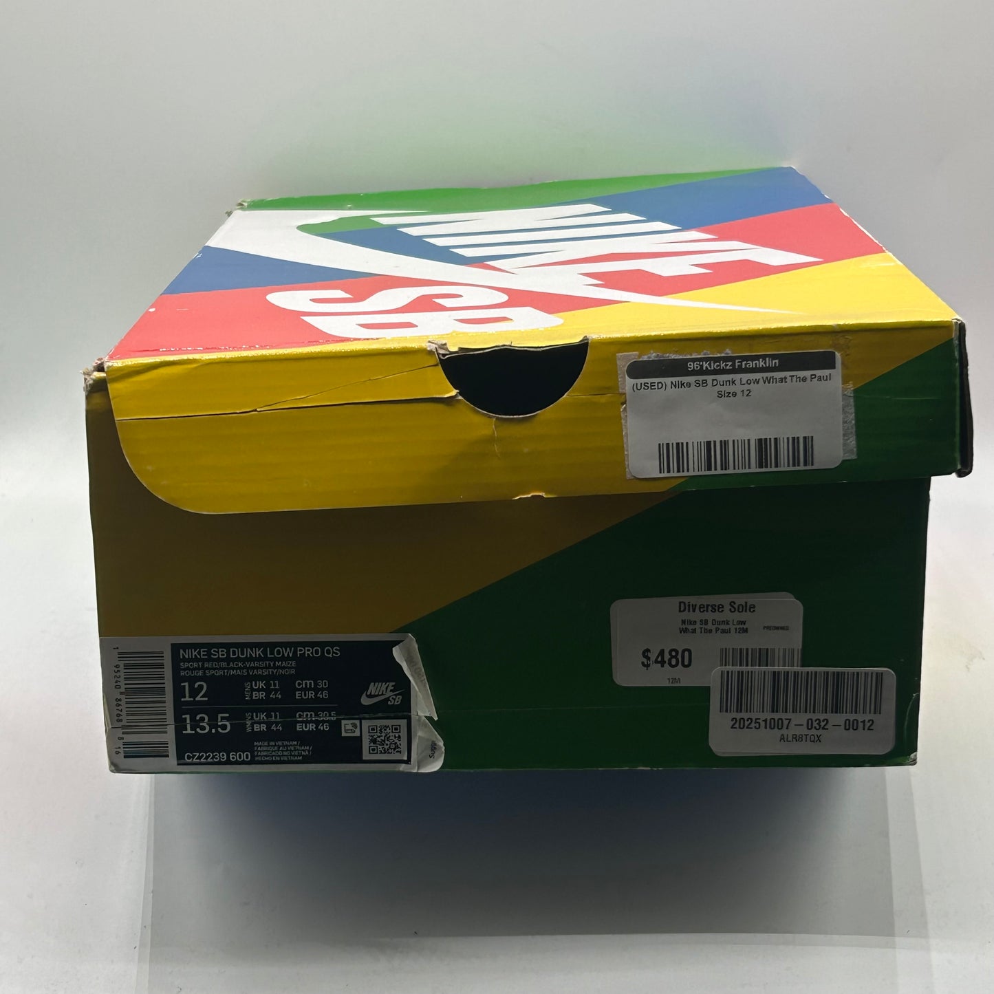 (USED) Nike SB Dunk Low What The Paul Size 12