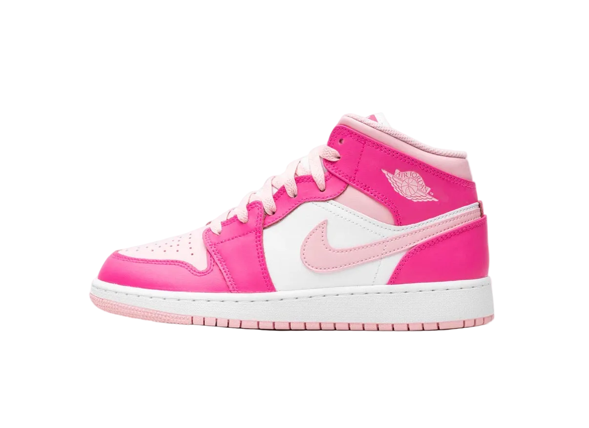 Jordan 1 Mid Fierce Pink (GS) Size 6Y