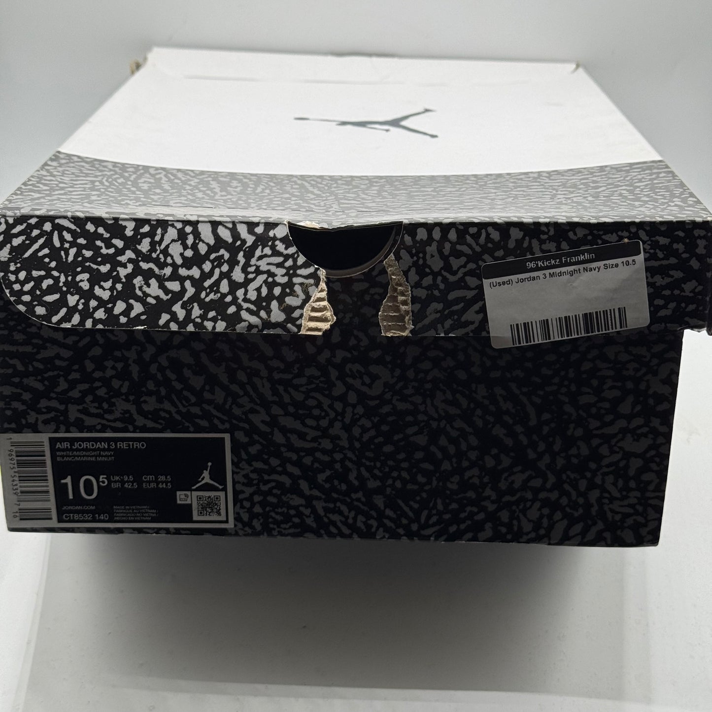 (Used) Jordan 3 Midnight Navy Size 10.5