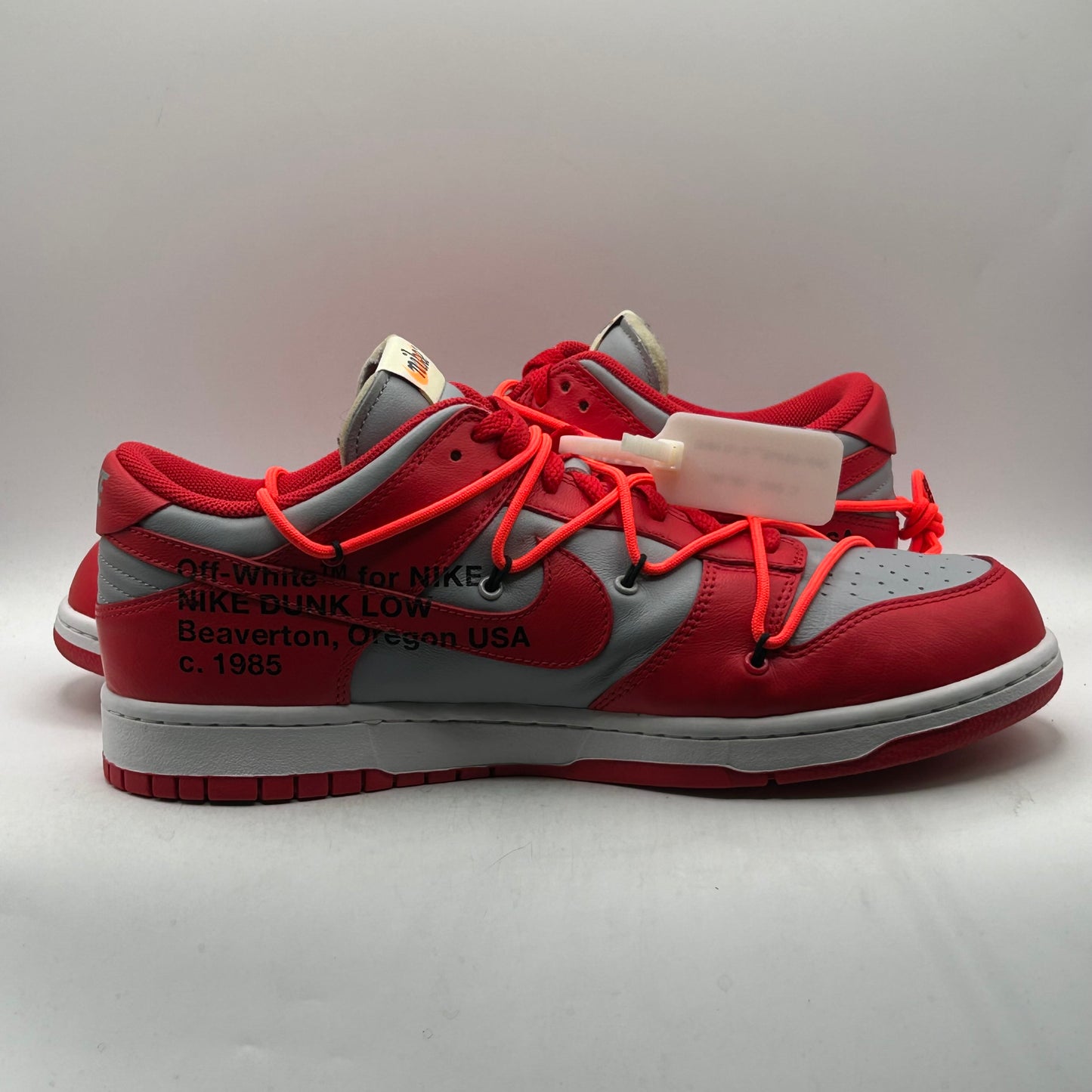 (USED) Nike Dunk Low Off-White University Red Size 12
