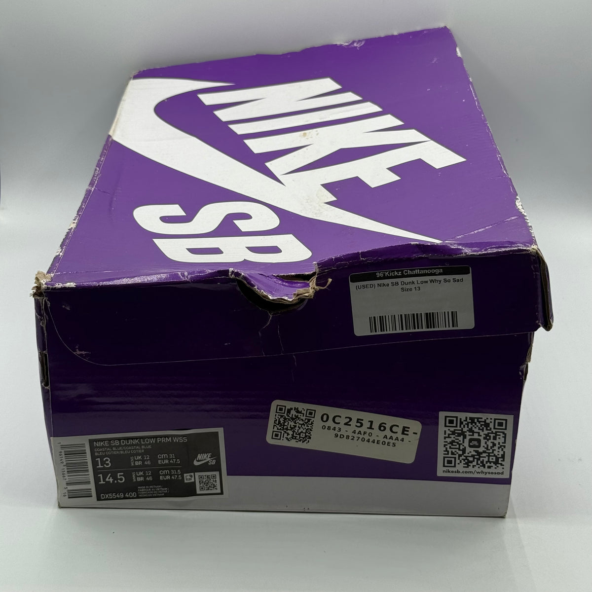 (USED) Nike SB Dunk Low Why So Sad Size 13