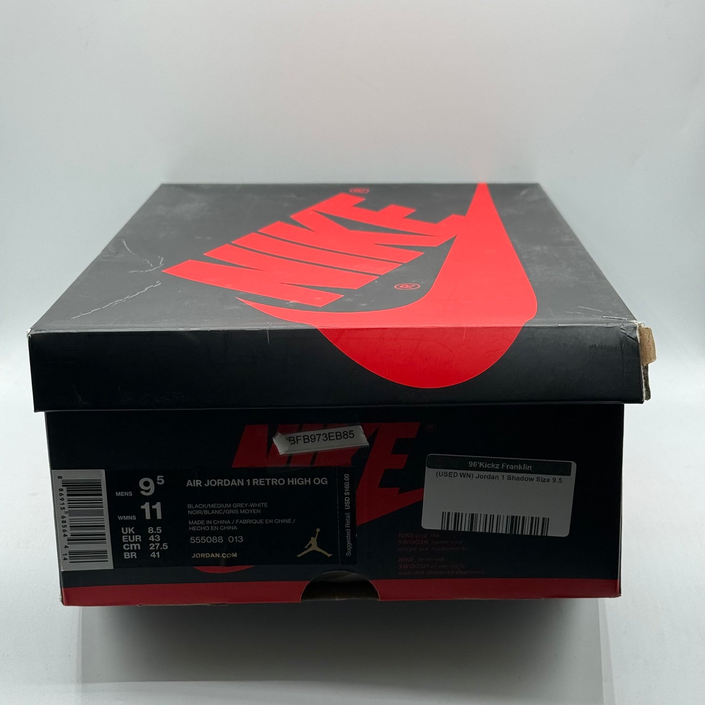 (USED) (REP BOX) Jordan 1 High Shadow Size 11