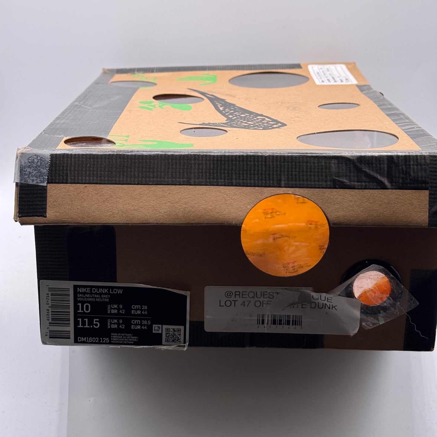 (USED) Nike Dunk Low Off-White Lot Size 10