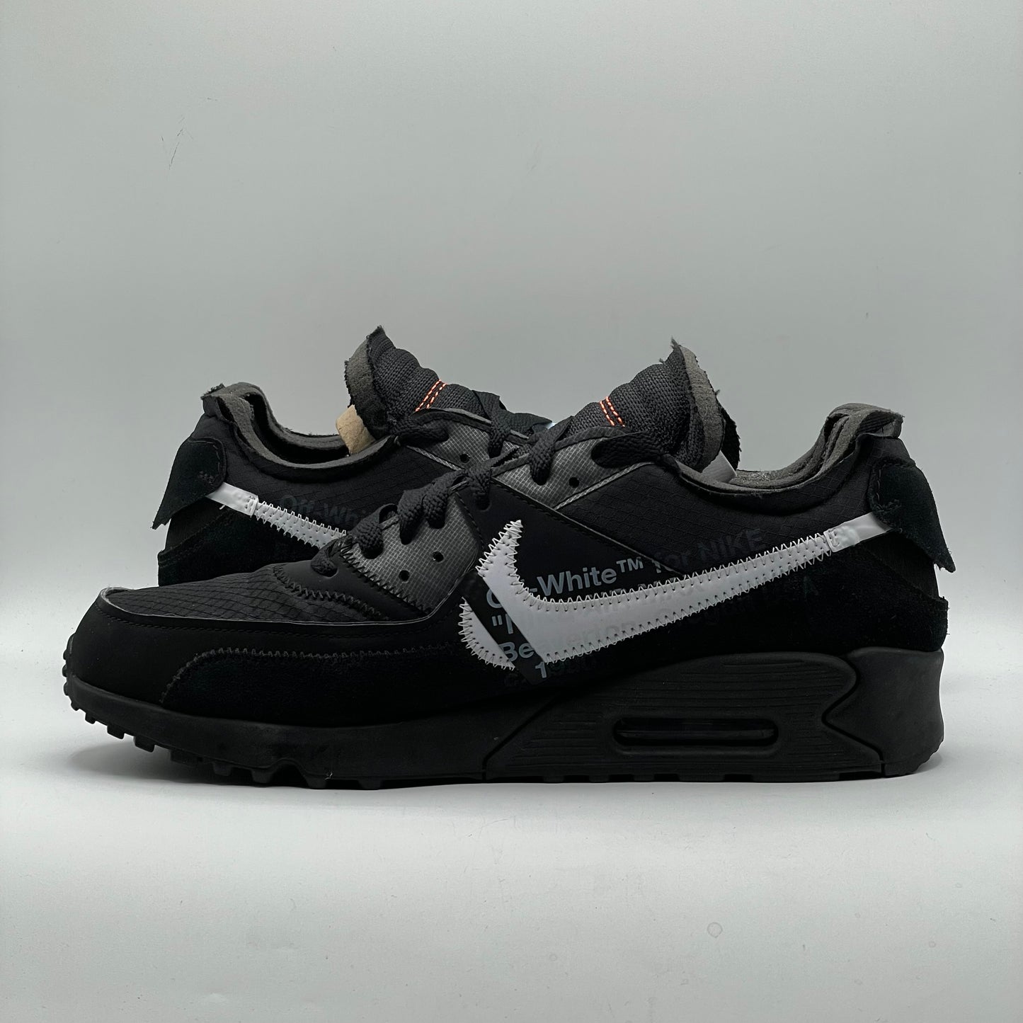(Used) Nike Off-White Air Max 90 Black Size 9.5