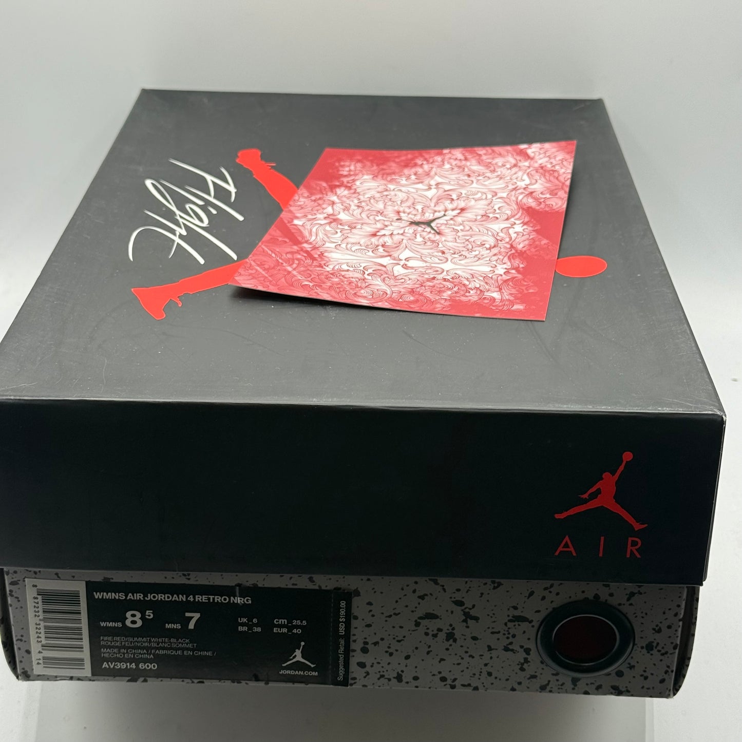 (Used) Jordan 4 Fire Red Singles Day Size 8.5W/7M