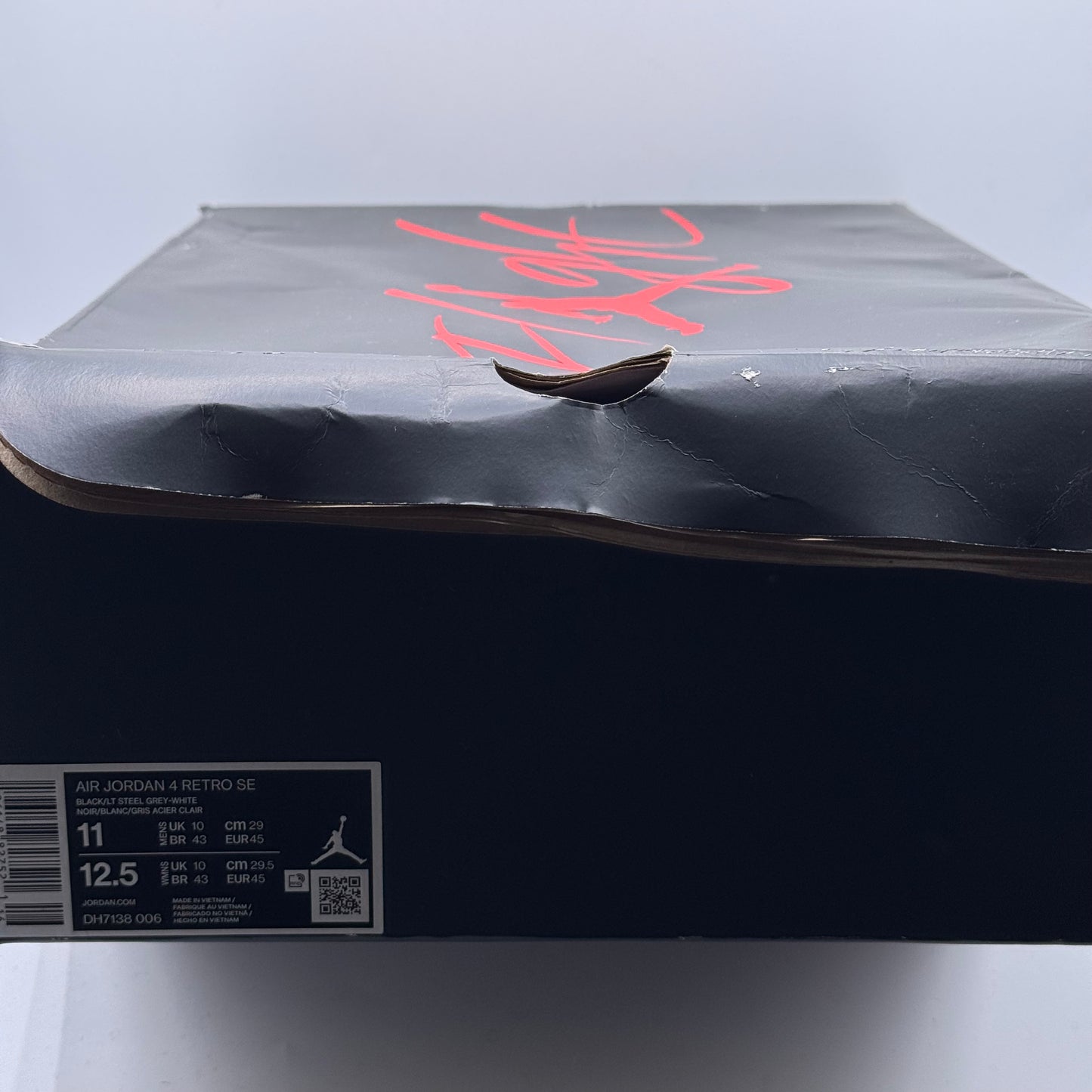 (Used) Jordan 4 Black Canvas Size 11