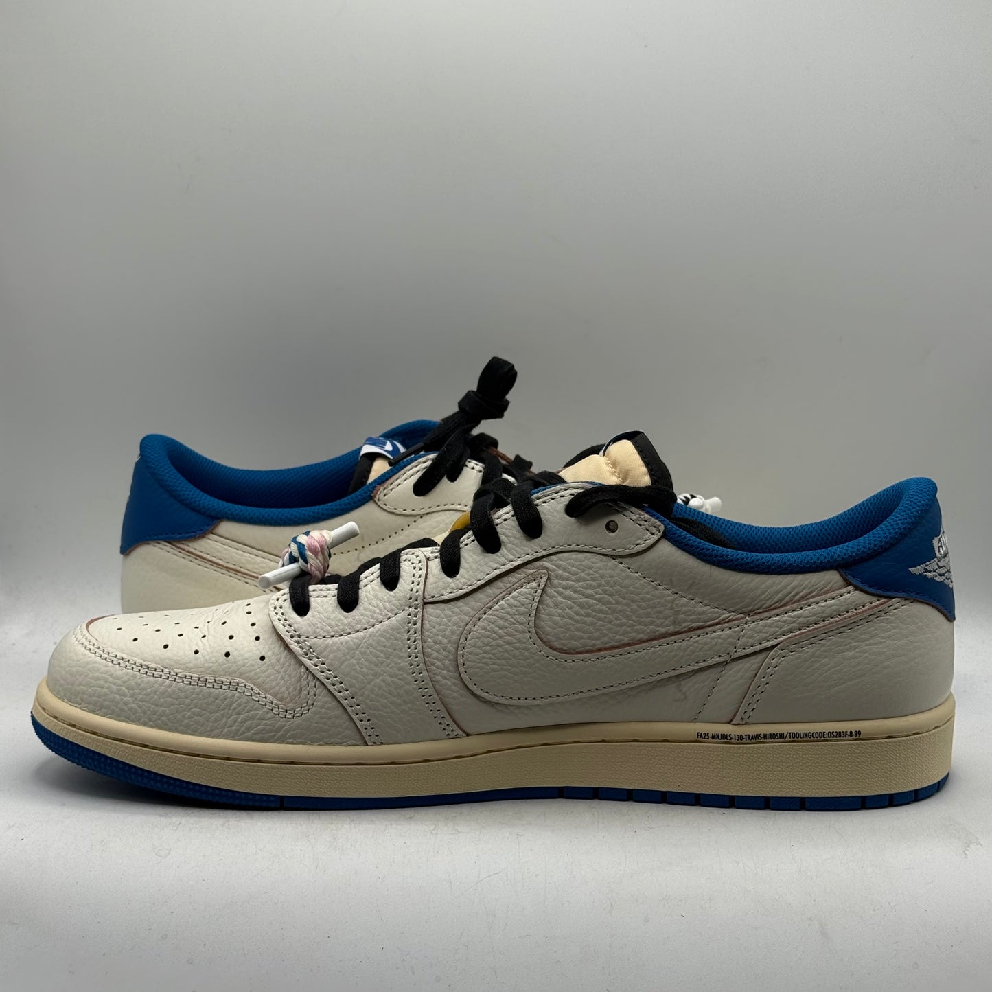 (USED) Jordan 1 Low Travis Scott x Fragment Sail Military Blue Size 14