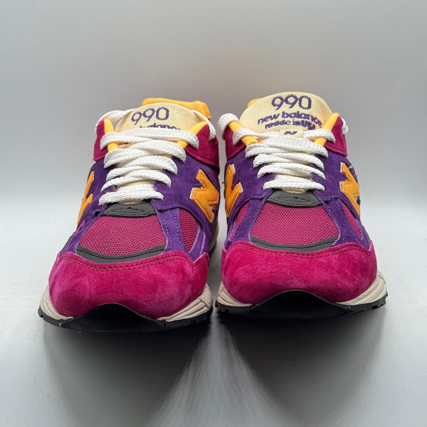 (Used) New Balance 990v2 MiUSA Teddy Santis Purple Yellow Size 12