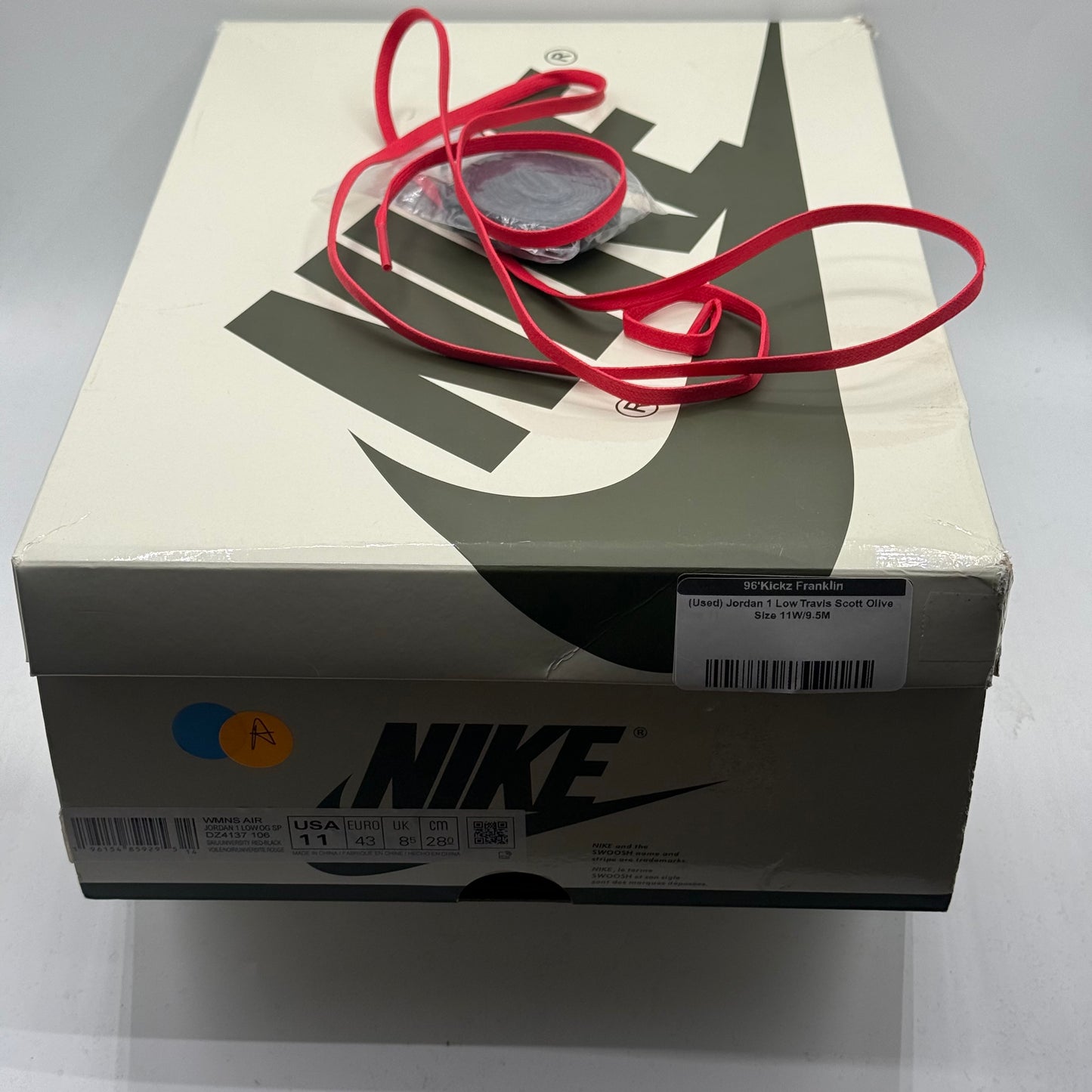 (Used) Jordan 1 Low Travis Scott Olive Size 11W/9.5M