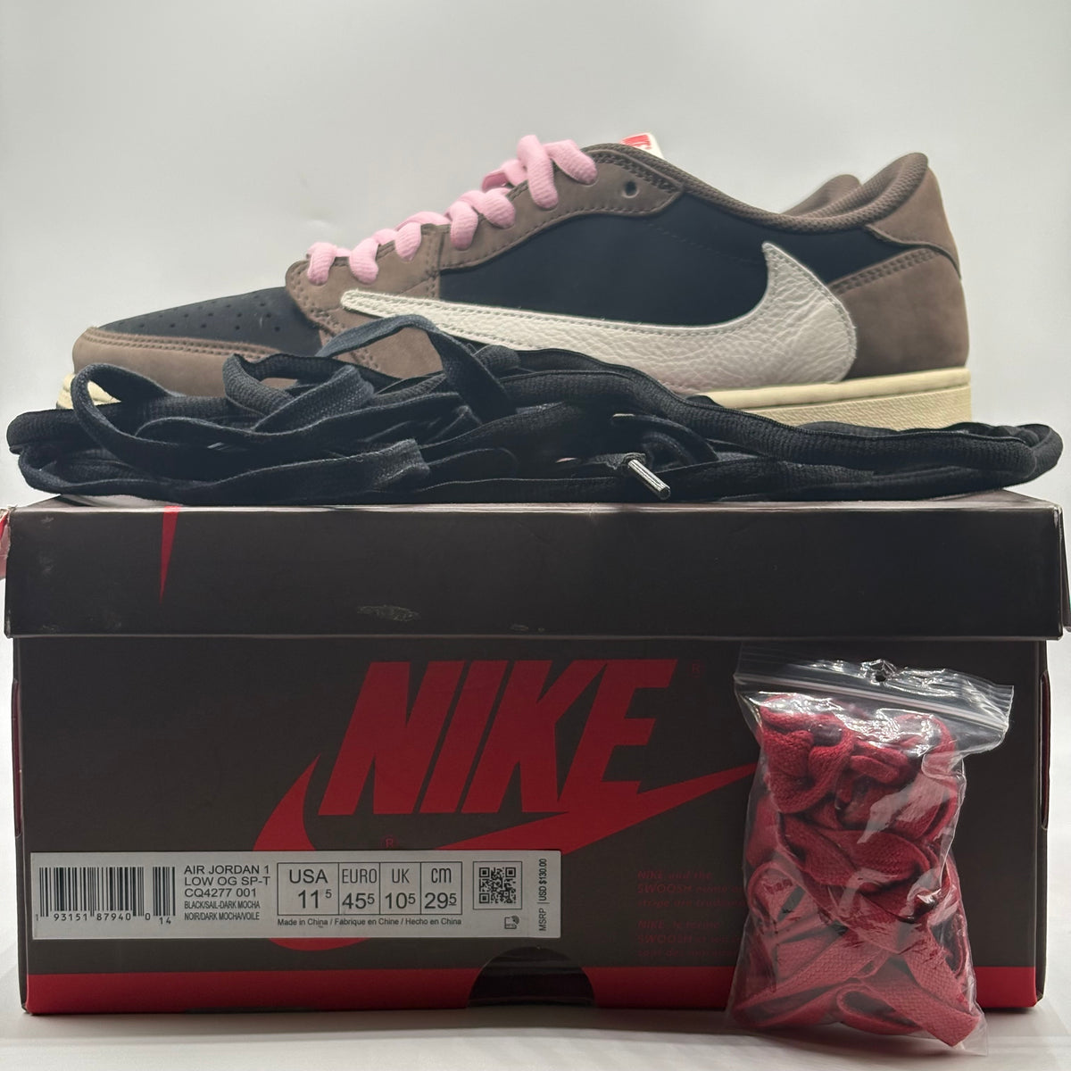 (Used) Jordan 1 Low OG SP Travis Scott Mocha Size 11.5