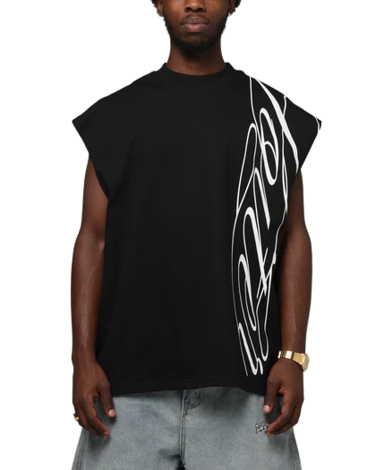 Loiter Script Muscle T Shirt