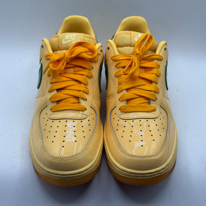 (Used) Nike Air Force 1 Low Patent Leather Topaz Gold Pine Green Size 8.5
