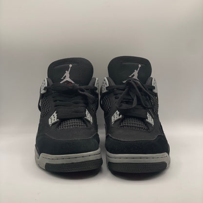 (USED NO BOX) Jordan 4 Black Canvas Size 9
