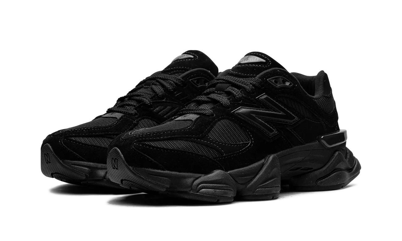 New Balance 9060 Triple Black Suede Size 11
