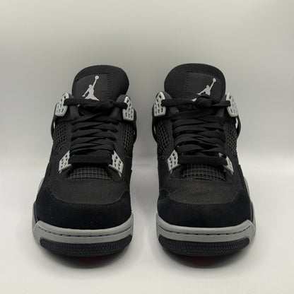 (USED) Jordan 4 Black Canvas Size 10