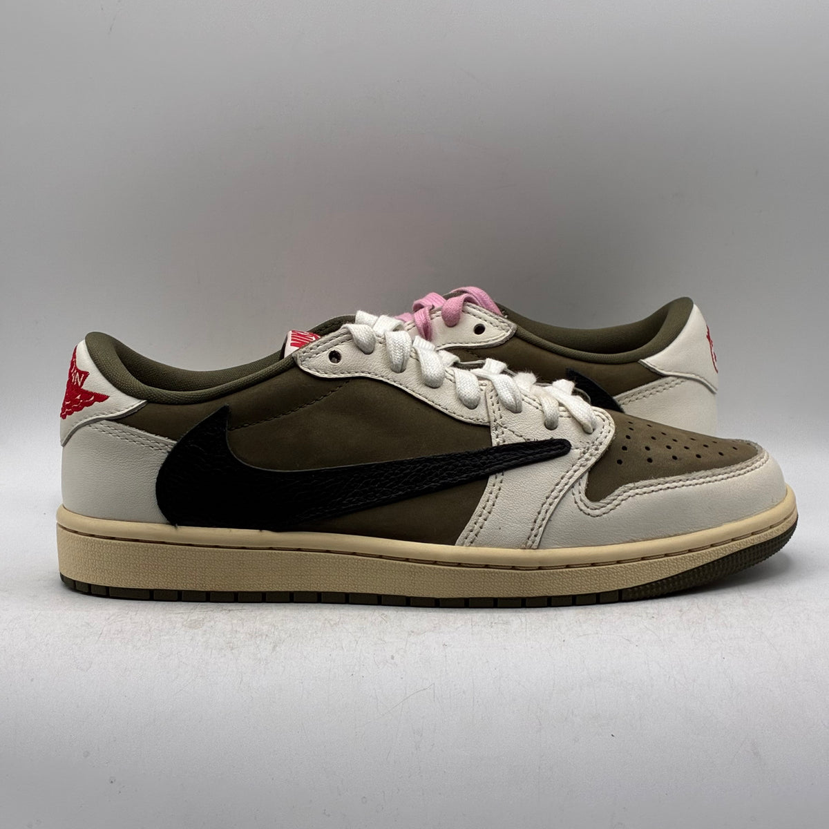 (USED REP BOX) Jordan 1 Low Travis Scott Medium Olive Size 7.5