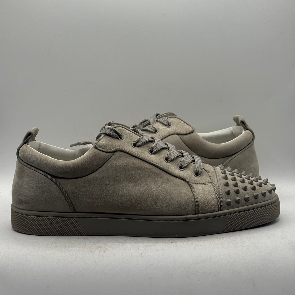 (USED NO BOX) Christian Louboutin Louis Jr Spikes Orlato Grey Size 47