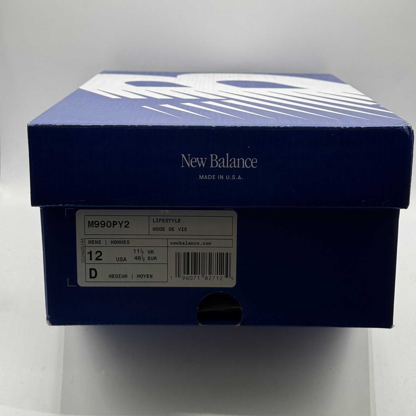 (Used) New Balance 990v2 MiUSA Teddy Santis Purple Yellow Size 12