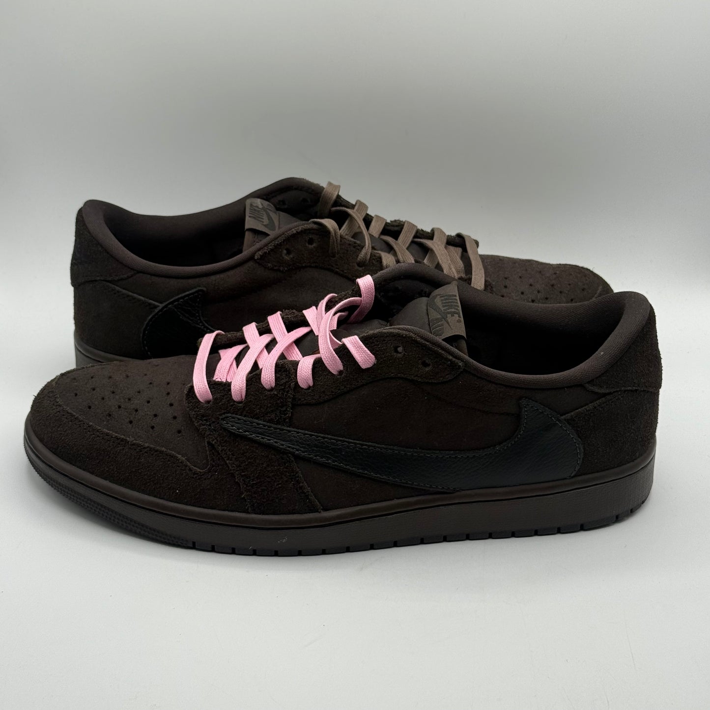 (USED) Travis Jordan 1 Low Velvet Brown Size 12