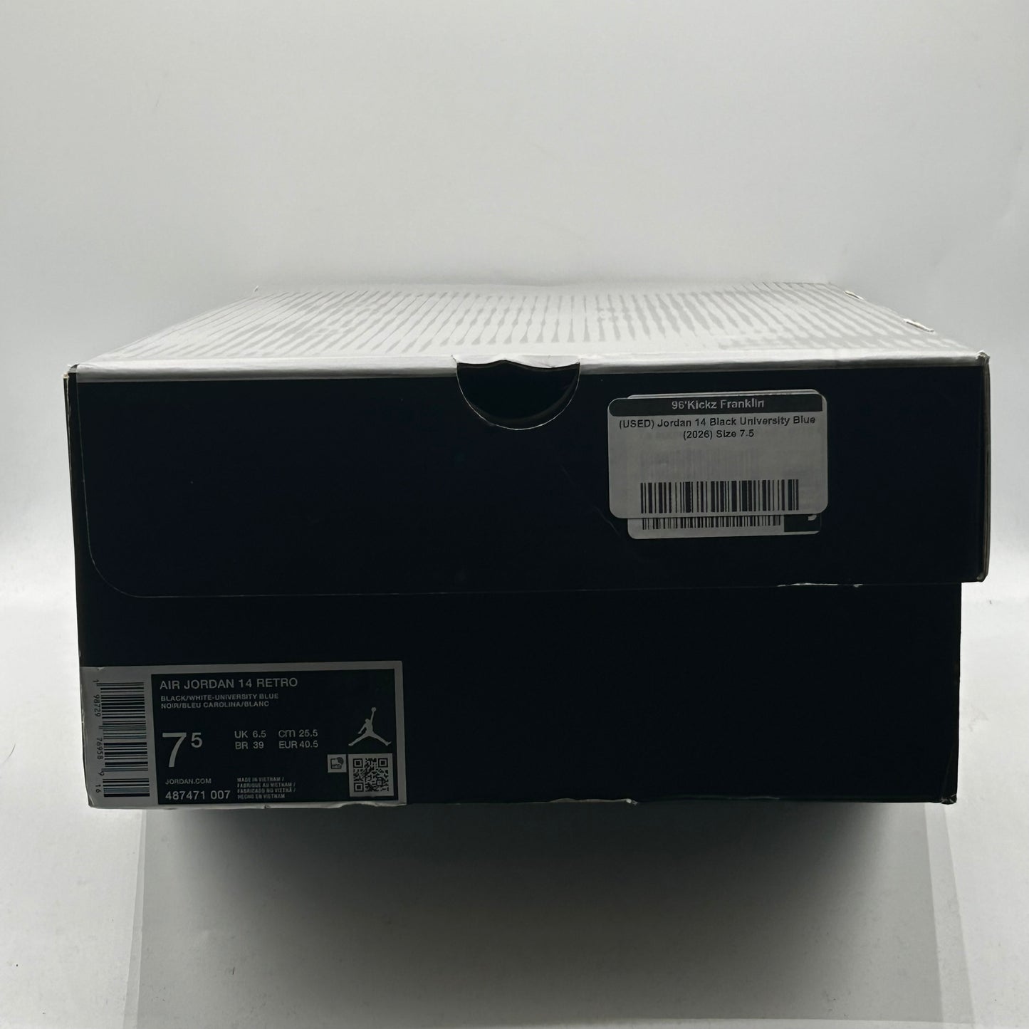 (USED) Jordan 14 Black University Blue (2026) Size 7.5