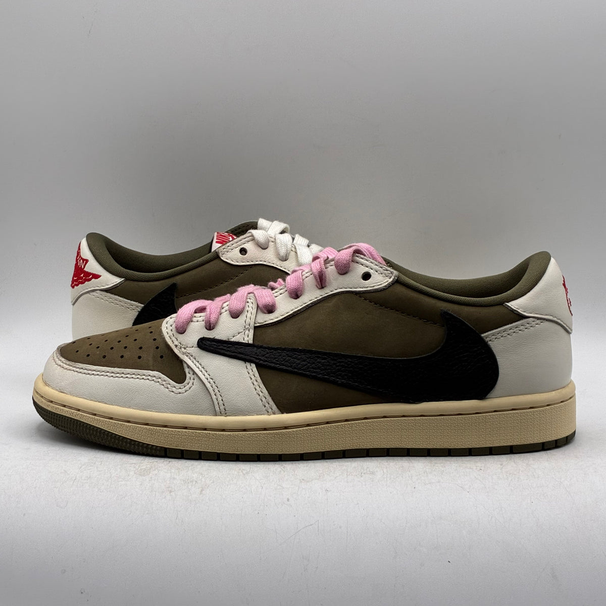 (USED REP BOX) Jordan 1 Low Travis Scott Medium Olive Size 7.5