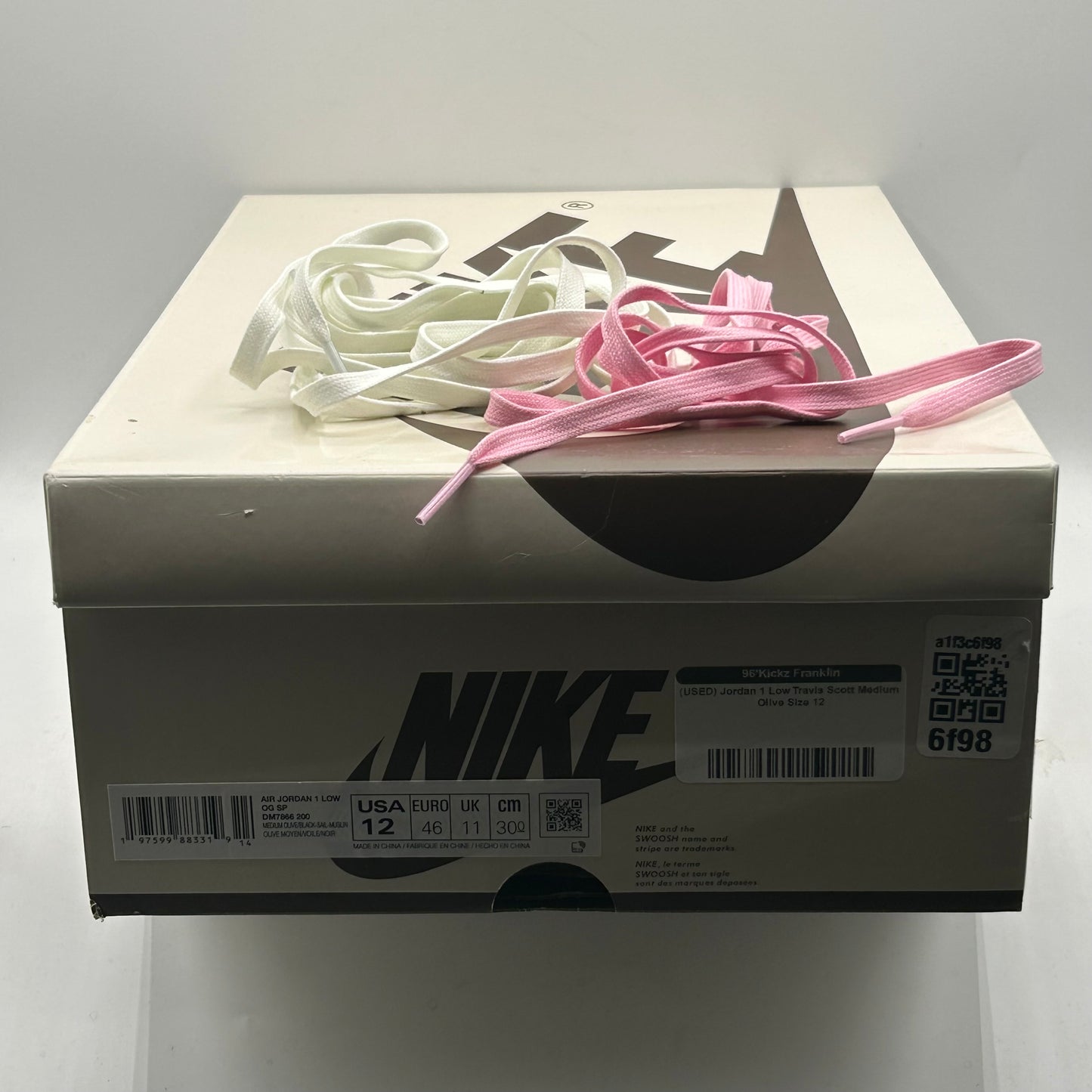 (USED) Jordan 1 Low Travis Scott Medium Olive Size 12