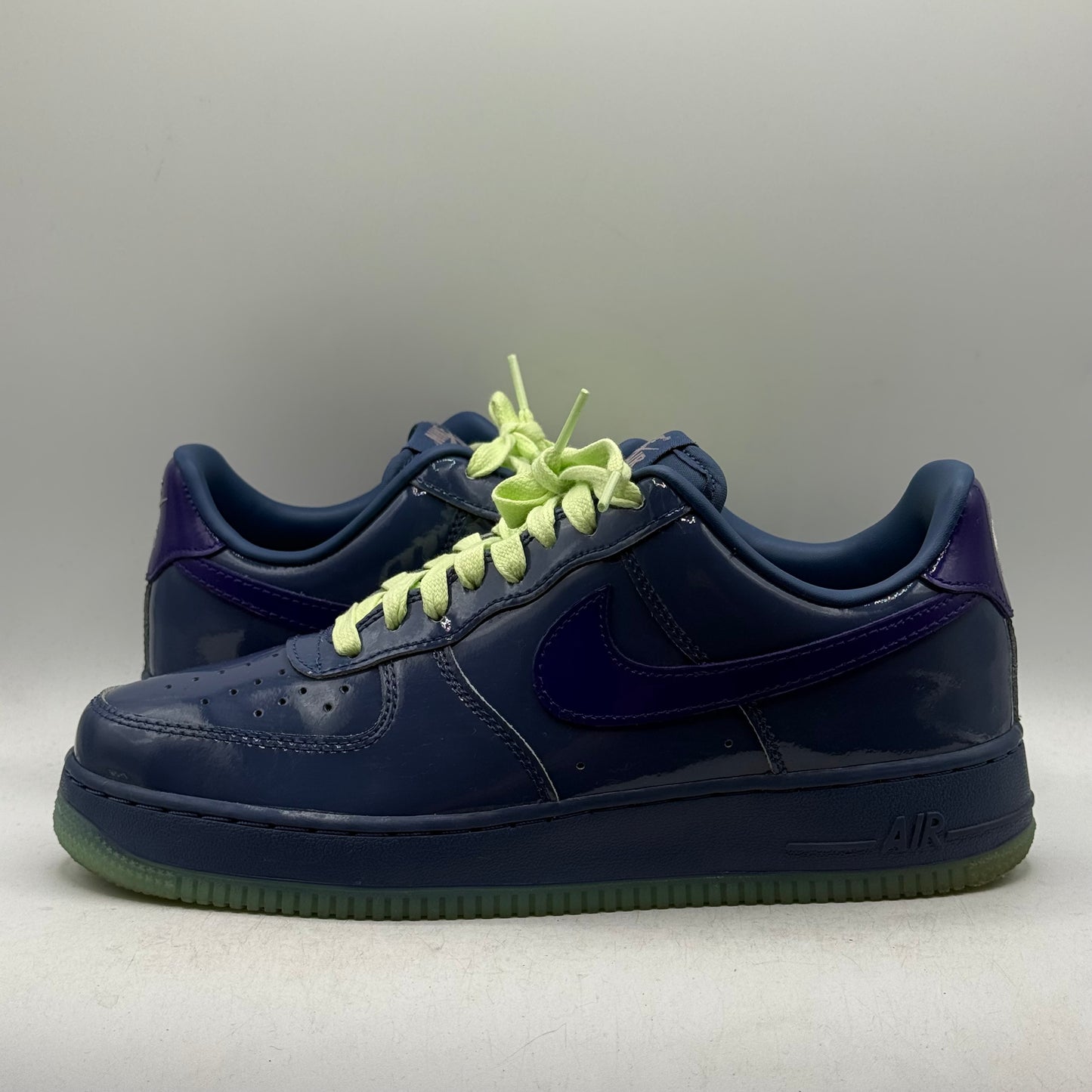 (Used) Nike Air Force 1 Patent Leather Mystic Navy Grape Ice