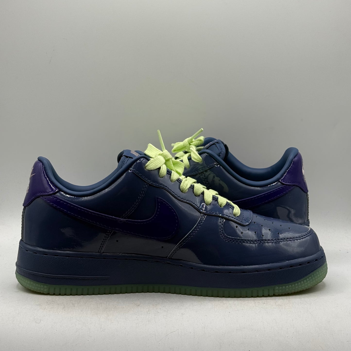 (Used) Nike Air Force 1 Patent Leather Mystic Navy Grape Ice