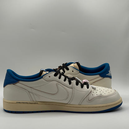 (USED) Jordan 1 Low OG SP Fragment x Travis Scott Sail Military Blue Size 13