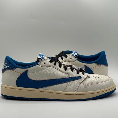 (USED) Jordan 1 Low OG SP Fragment x Travis Scott Sail Military Blue Size 13