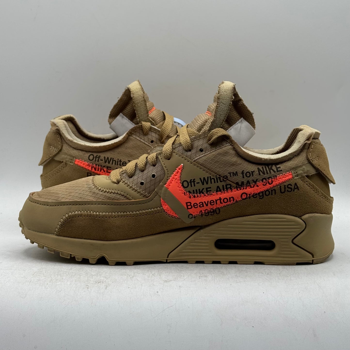 (USED) Nike Air Max 90 Off-White Desert Ore Size 7