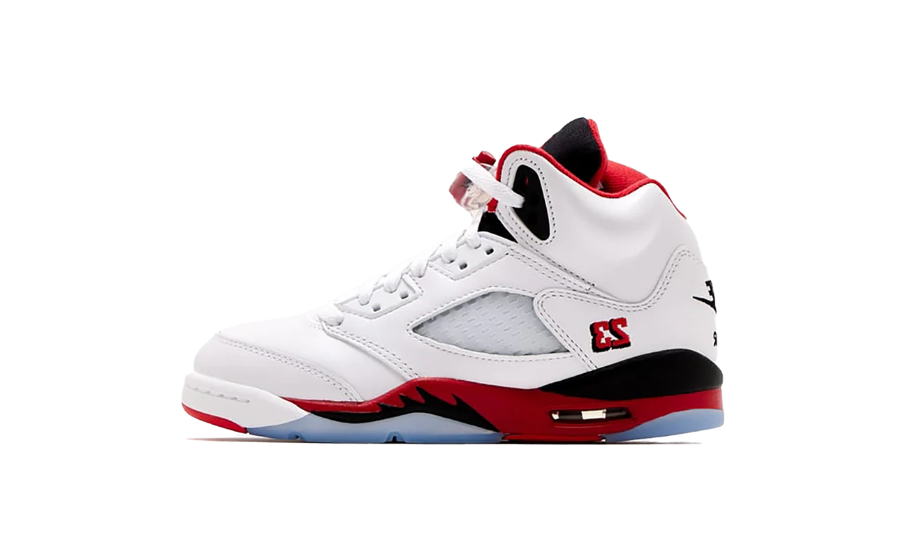 Jordan 5 Fire Red Black Tongue (GS)