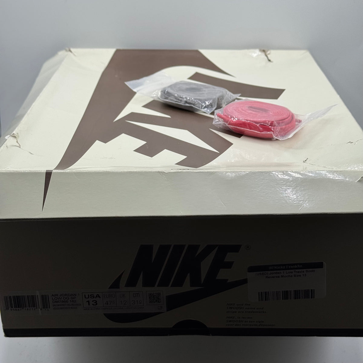 (USED) Jordan 1 Low Travis Scott Reverse Mocha Size 13