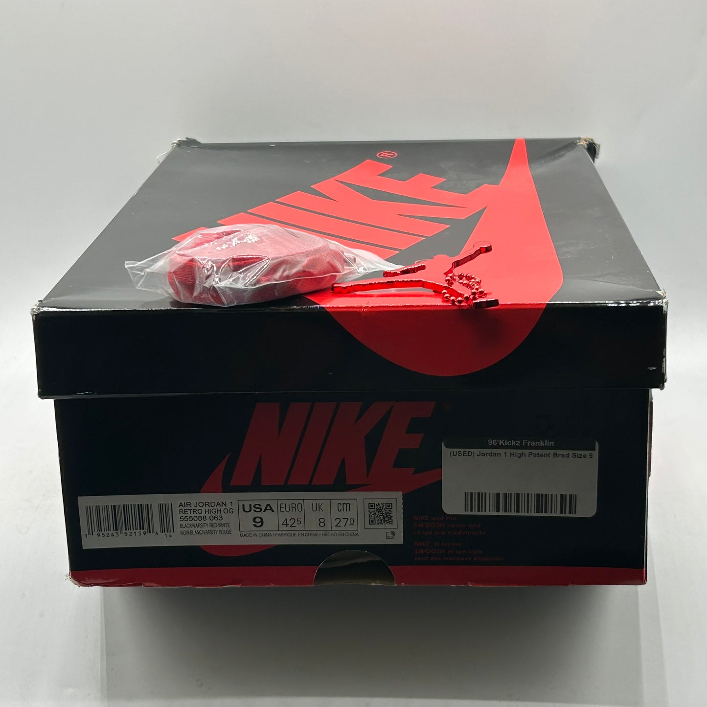 (USED) Jordan 1 High Patent Bred Size 9