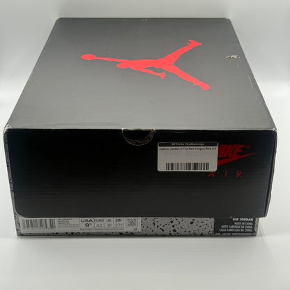 (USED) Jordan 5 Fire Red Tongue Size 9.5