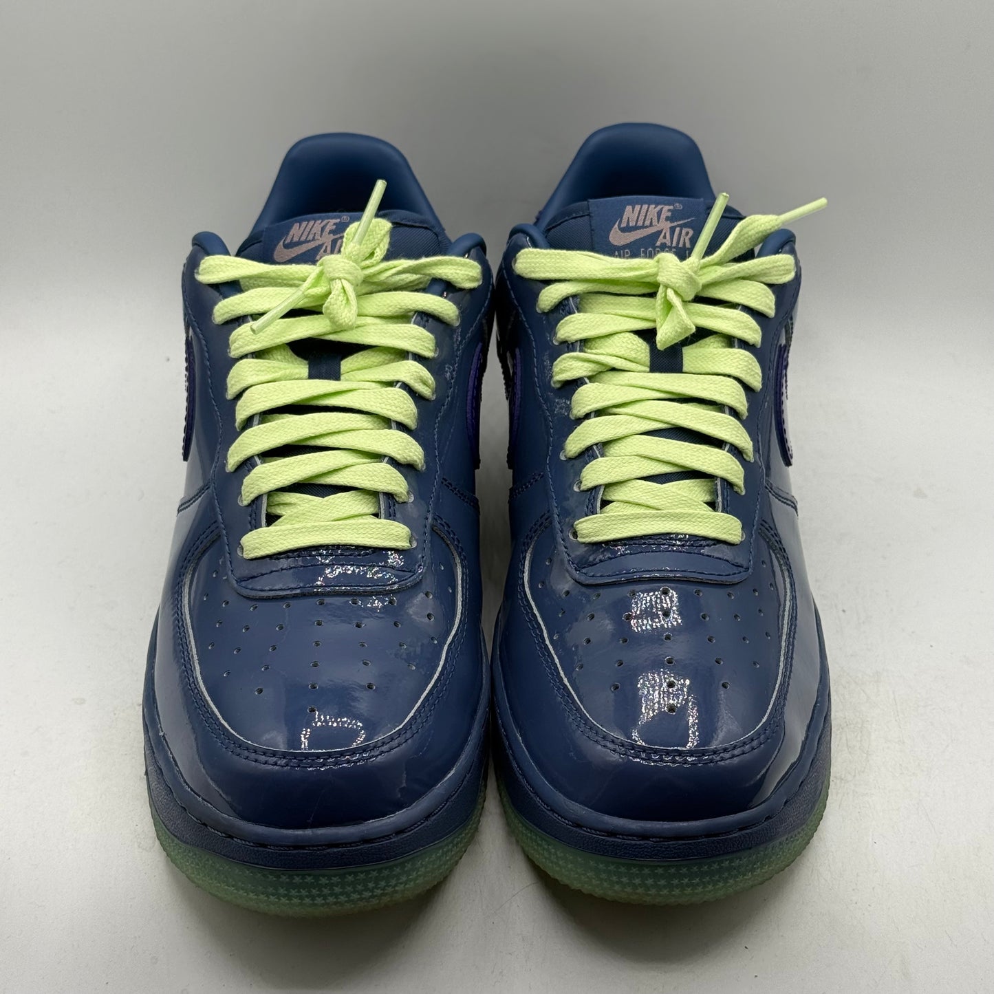 (Used) Nike Air Force 1 Patent Leather Mystic Navy Grape Ice