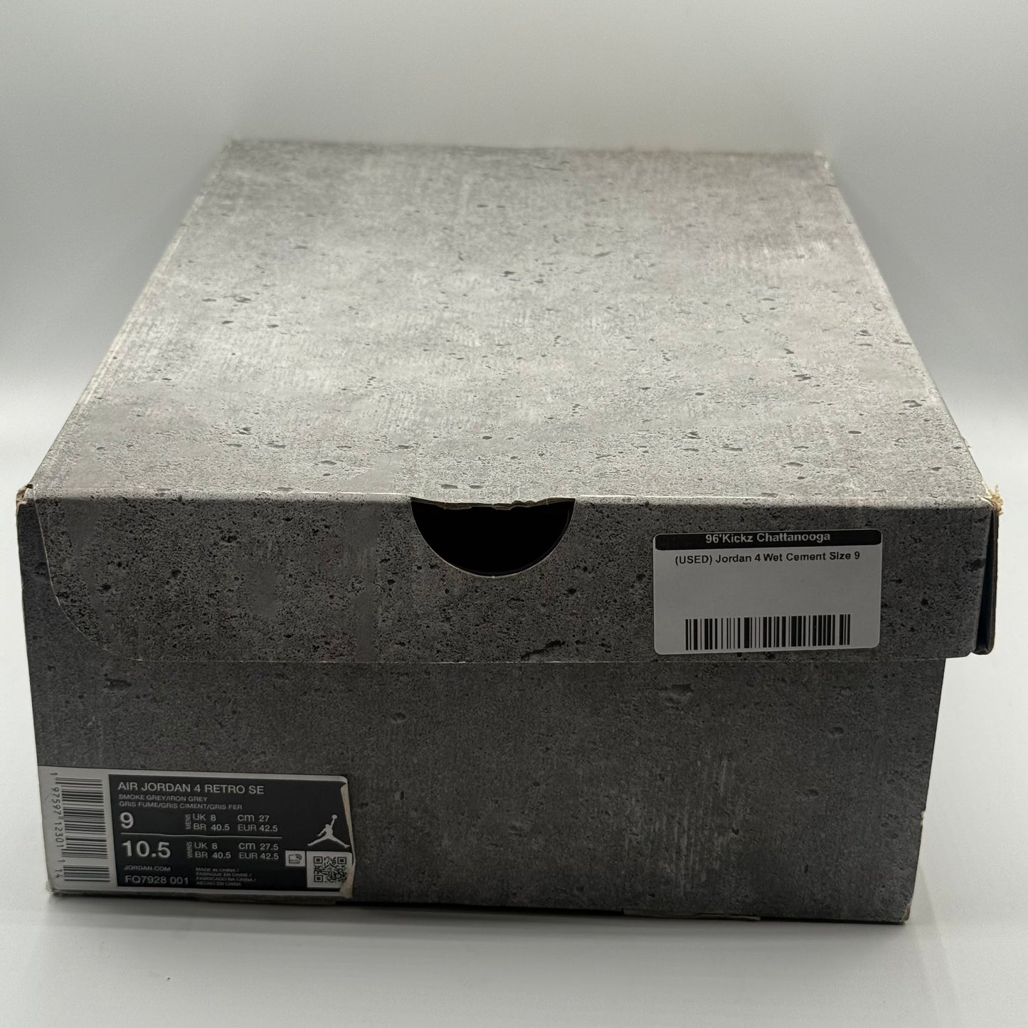 (USED) Jordan 4 Wet Cement Size 9